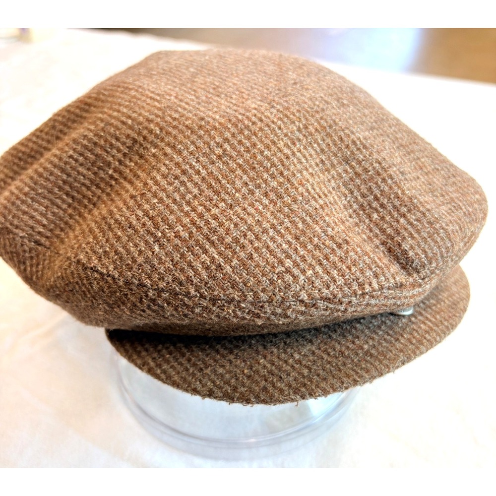 VTG Shandon Mens Irish Tweed Flat Cap Brown Newsboy Golf Hat Peaky Binders 7 57M